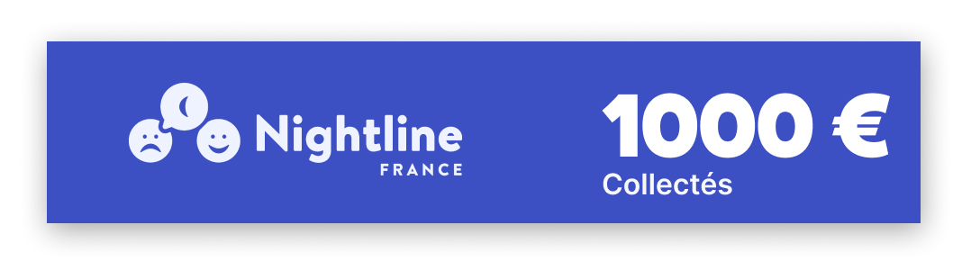 1000 € collectés pour Nightline France